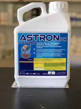 Astron PK 3-16-20+0,8Zn Για ενίσχυση ανθοφορίας και αύξηση του καρπού (5lt)