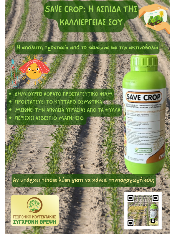 Save Crop Προστασία από πολύ χαμηλές και  υψηλές θερμοκρασίες του φυτού και της ανθοφορίας 