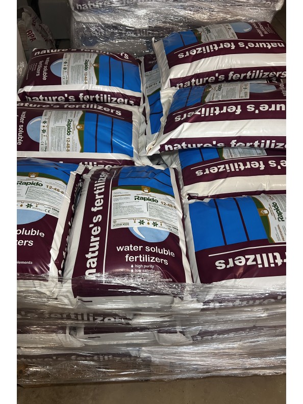 Rapido 12-48-8 Λίπασμα πολυτελείας για ριζοβολία και ανθοφορία  (Παλέτα 600kg)