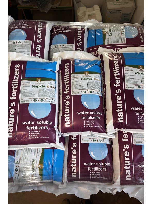 Rapido 20-20-20 Λίπασμα πολυτελείας για υδρολίπανση (600kg)